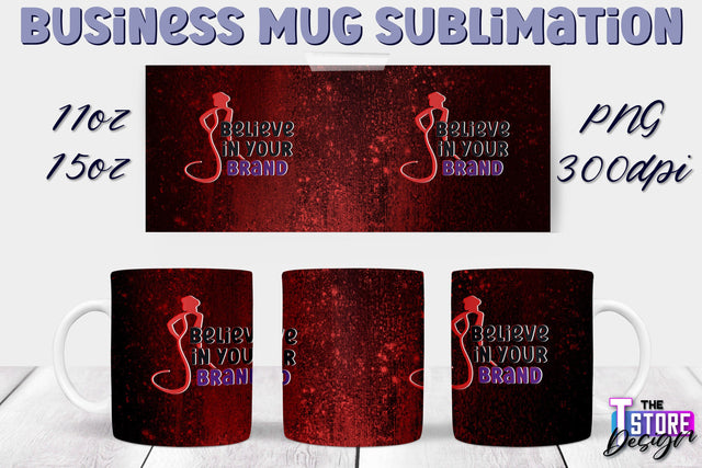 Business Mug Sublimation | 11 oz 15 oz Mug | PNG File Sublimation The T Store Design 