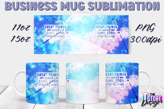 Business Mug Sublimation | 11 oz 15 oz Mug | PNG File Sublimation The T Store Design 