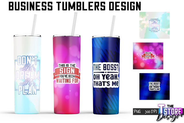 Business Tumbler | Business Design | 20 Oz Tumbler | Tumbler Wrap Sublimation The T Store Design 