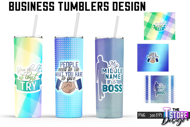 Business Tumbler | Business Design | 20 Oz Tumbler | Tumbler Wrap Sublimation The T Store Design 