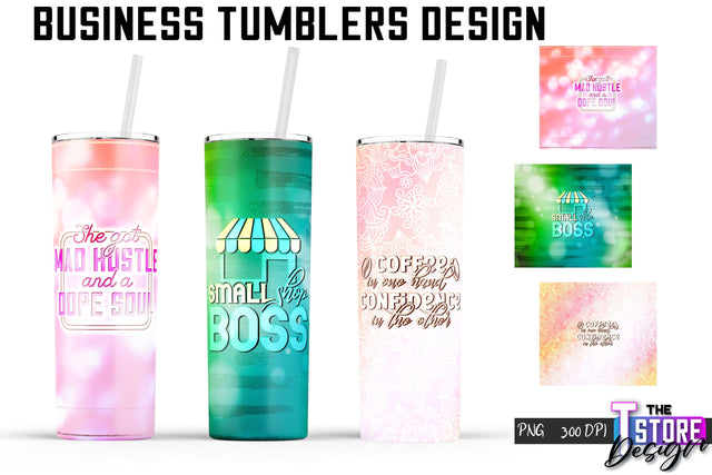 Business Tumbler | Business Design | 20 Oz Tumbler | Tumbler Wrap Sublimation The T Store Design 
