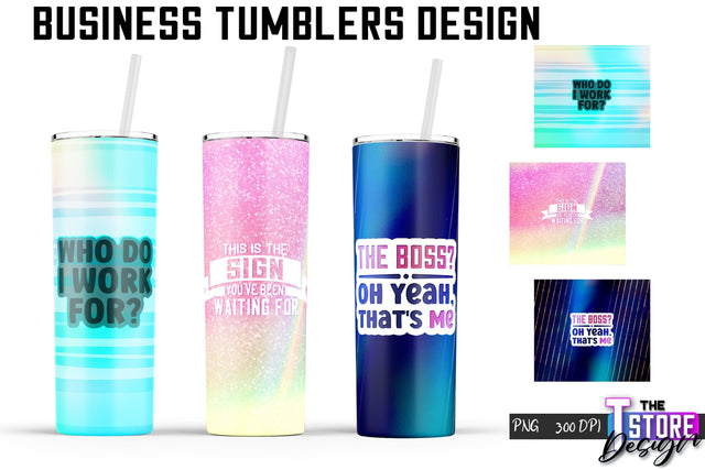 Business Tumbler | Business Design | 20 Oz Tumbler | Tumbler Wrap Sublimation The T Store Design 