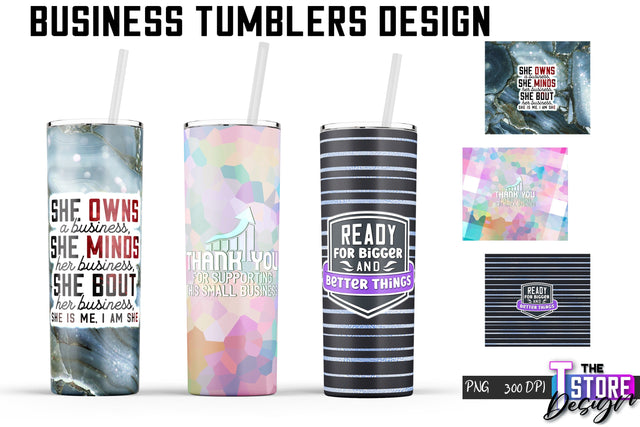 Business Tumbler | Business Design | 20 Oz Tumbler | Tumbler Wrap Sublimation The T Store Design 