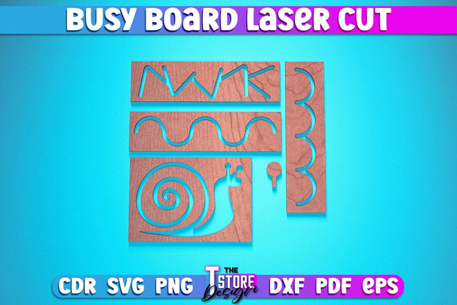 Busy Board Laser Cut | Baby Game Laser Cut Design | CNC Files SVG The T Store Design 
