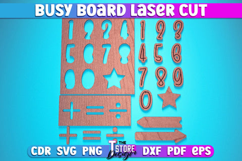 Busy Board Laser Cut | Baby Game Laser Cut Design | CNC Files SVG The T Store Design 
