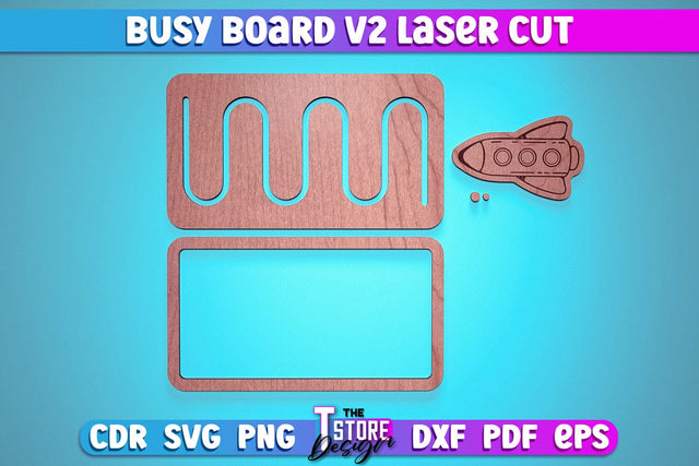 Busy Board Laser Cut | Baby Game Laser Cut SVG Design | CNC Files v.2 SVG The T Store Design 