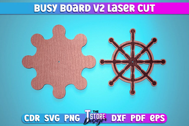 Busy Board Laser Cut | Baby Game Laser Cut SVG Design | CNC Files v.2 SVG The T Store Design 