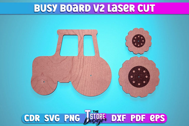 Busy Board Laser Cut | Baby Game Laser Cut SVG Design | CNC Files v.2 SVG The T Store Design 