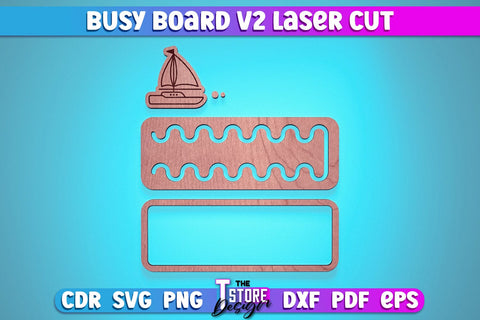 Busy Board Laser Cut | Baby Game Laser Cut SVG Design | CNC Files v.2 SVG The T Store Design 