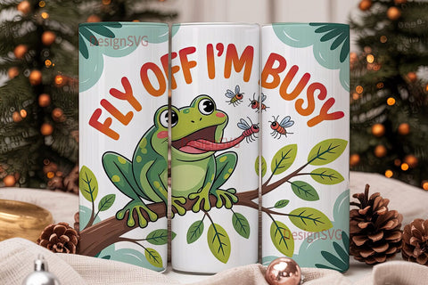 Busy Frog 20oz Tumbler Wrap Sublimation DesignSVG 