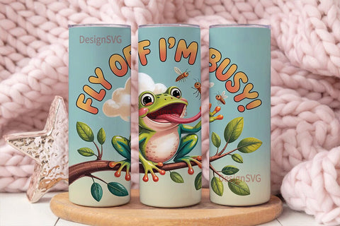 Busy Frog 20oz Tumbler Wrap Sublimation DesignSVG 