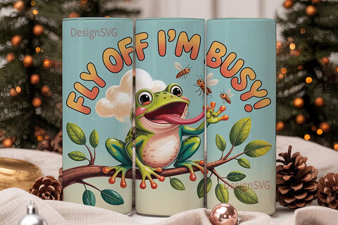 Busy Frog 20oz Tumbler Wrap Sublimation DesignSVG 