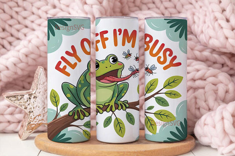 Busy Frog 20oz Tumbler Wrap Sublimation DesignSVG 