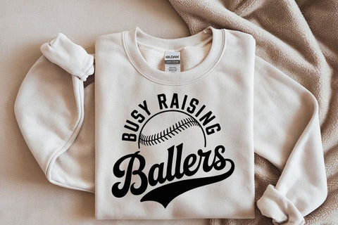 Busy Raising Ballers Svg, Baseball Mama Svg SVG DesignDestine 