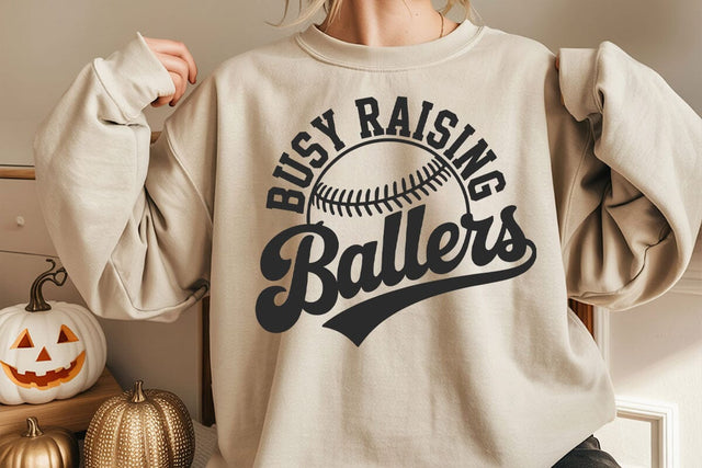 Busy Raising Ballers Svg, Baseball Mama Svg SVG DesignDestine 
