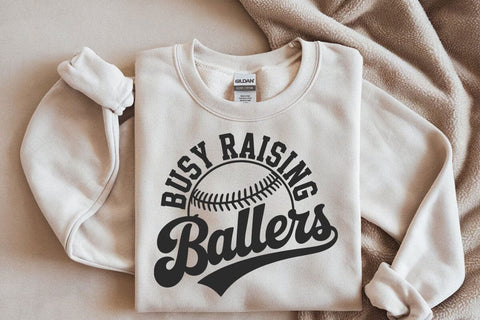 Busy Raising Ballers Svg, Baseball Mama Svg SVG DesignDestine 