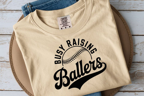 Busy Raising Ballers Svg, Baseball Mama Svg SVG DesignDestine 