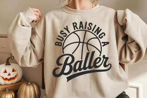 Busy Raising Ballers Svg Png, Basketball Svg, Basketball Mama Svg, Trendy Basketball Svg SVG DesignDestine 