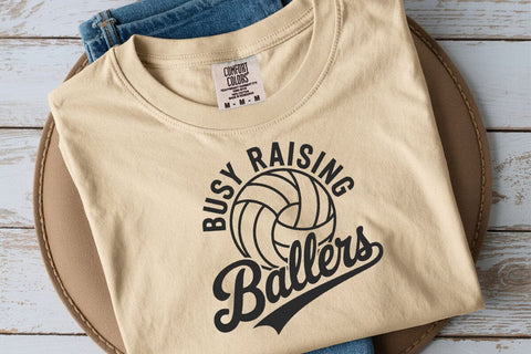Busy Raising Ballers SVG PNG, Volleyball Mom Svg SVG DesignDestine 
