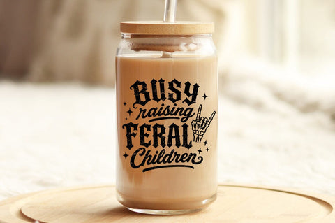 Busy Raising Feral Children SVG, Funny Mom Shirt Design SVG Pickled Thistle Creative 