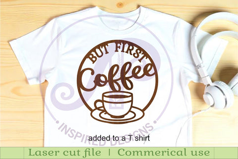 But first Coffee and wine wall sign, SVG file. vector sign SVG APInspireddesigns 