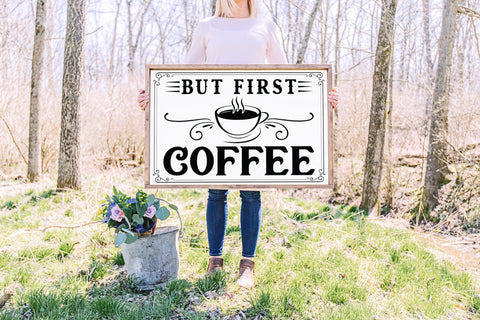 But First Coffee | Vintage Coffee Sign SVG SVG CraftLabSVG 