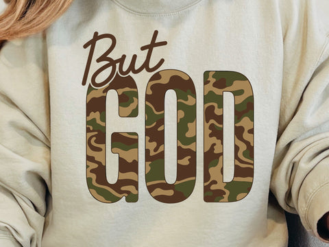 But God Camo Print Png: Camo But God, Bible Verse, Camouflage But God, Old Camo But God Christian SVG DesignDestine 
