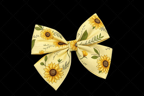 Butter Yellow Sunflower Coquette Bow Clipart, butter yellow bow, coquette bow clipart, spring floral bow, sunflower flower bow, digital bow design, yellow floral bow, cheerful coquette bow, spring sunflower clipart, floral bow design, yellow sunflower bow Sublimation FloridPrintables 