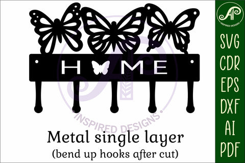 Butterflies Key holder designs for wood and metal cutting SVG APInspireddesigns 