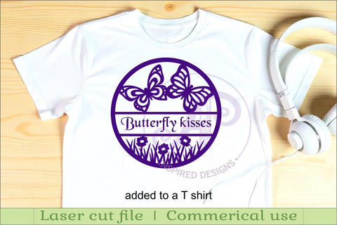 Butterflies name sign svg laser cut template SVG APInspireddesigns 