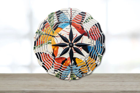 Butterflies Painted Wind Spinner Sublimation Designs Bundle Sublimation Regulrcrative 