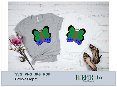 Butterfly 1 SVG PNG Cut EPS File SVG HarperNCo 