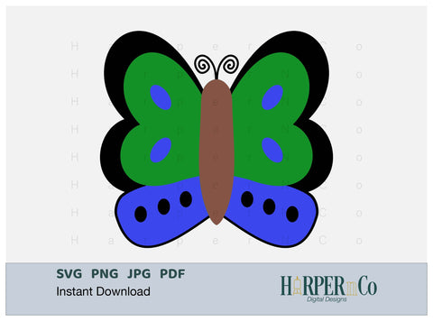 Butterfly 1 SVG PNG Cut EPS File SVG HarperNCo 