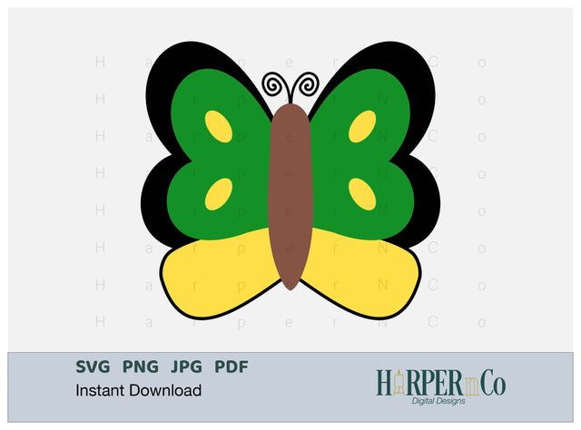 Butterfly 10 SVG PNG Cut EPS File SVG HarperNCo 