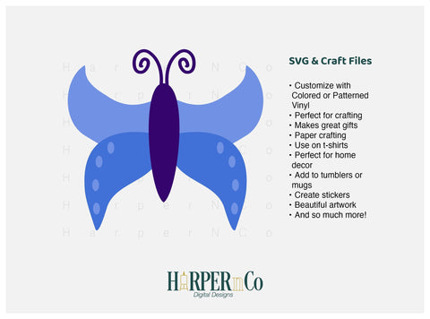 Butterfly 15 SVG PNG Cut EPS File SVG HarperNCo 