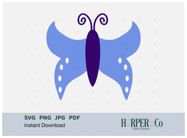Butterfly 17 SVG PNG Cut EPS File SVG HarperNCo 