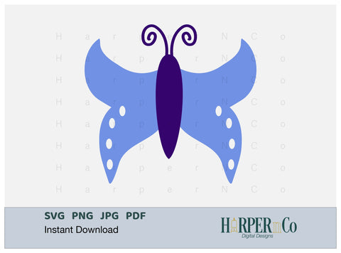 Butterfly 17 SVG PNG Cut EPS File SVG HarperNCo 