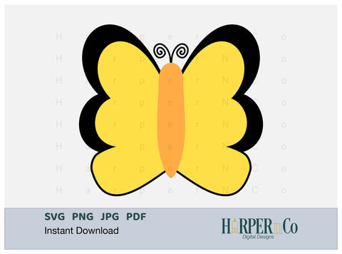 Butterfly 2 SVG PNG Cut EPS File SVG HarperNCo 