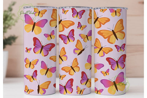 Butterfly 20oz Tumbler Design Sublimation PixelChick 