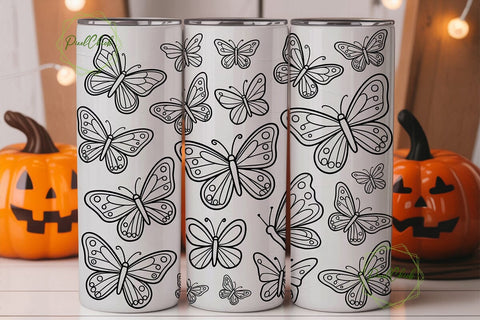 Butterfly 20oz Tumbler Design Sublimation PixelChick 