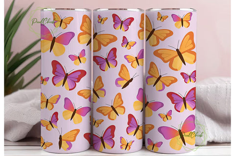 Butterfly 20oz Tumbler Design Sublimation PixelChick 