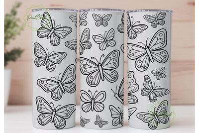 Butterfly 20oz Tumbler Design Sublimation PixelChick 