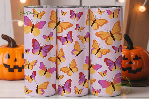 Butterfly 20oz Tumbler Design Sublimation PixelChick 