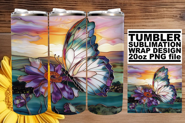 Butterfly 3D Spring Glitter Wrap Sublimation afrosvg 