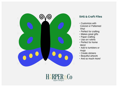 Butterfly 4 SVG PNG Cut EPS File SVG HarperNCo 