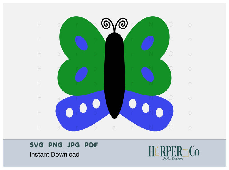 Butterfly 6 SVG PNG Cut EPS File SVG HarperNCo 