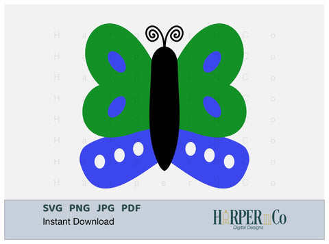 Butterfly 6 SVG PNG Cut EPS File SVG HarperNCo 