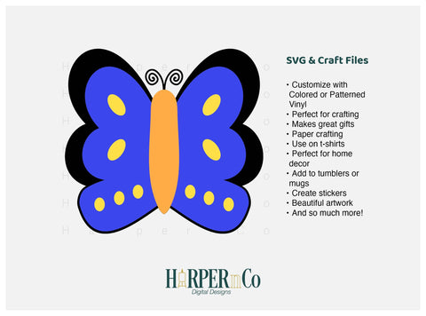 Butterfly 8 SVG PNG Cut EPS File SVG HarperNCo 