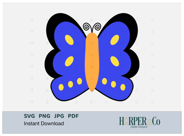 Butterfly 8 SVG PNG Cut EPS File SVG HarperNCo 