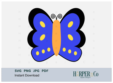 Butterfly 8 SVG PNG Cut EPS File SVG HarperNCo 